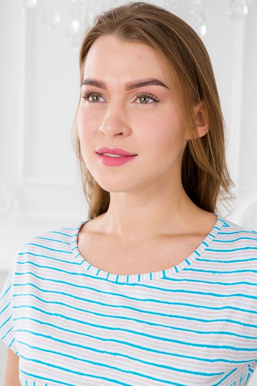 Туника женская из кулирки Альбертина бирюзовый - Амадэль фото 10