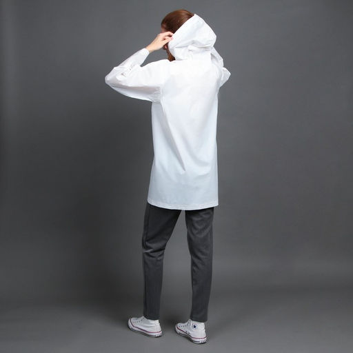 Укороченный женский дождевик Свобода, на кнопках, цвет белый, размер 42-48 - Simaland фото 7