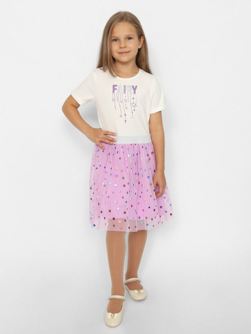 CRB wear/CWKG 63635-45 Платье для девочки,лаванда/Ex.Cherubino  фото 2