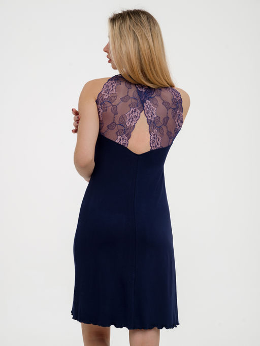 Ночная сорочка из вискозы Патриция-2 синий - Амадэль фото 2