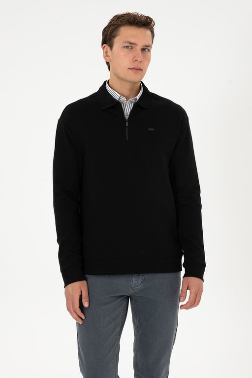 Erkek Siyah Sweatshirt