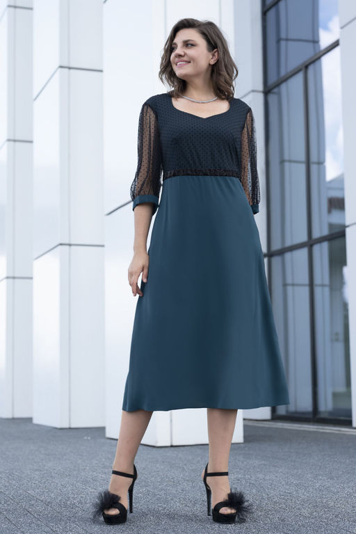 Платье Avanti 1618 серый/черный - Mira fashion фото 424