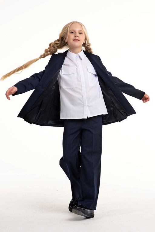 Синие брюки для девочки Mooriposh, модель 0425