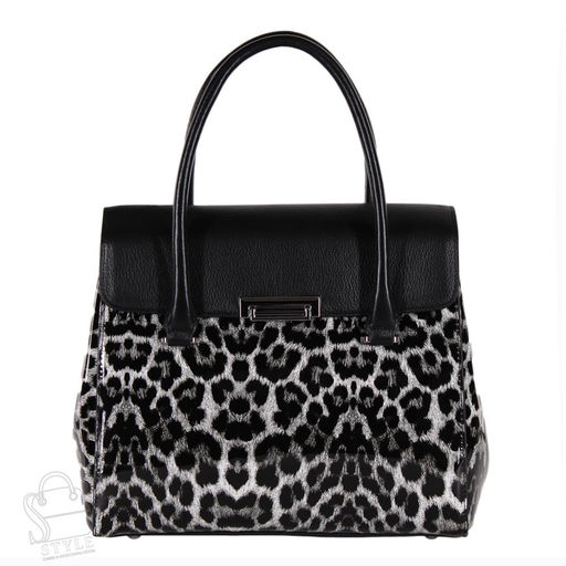 Сумка женская кожаная 1060-3Y black white Polina&Eiterou в Новосибирске