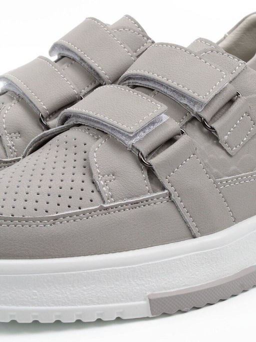 03-C138-3A GRAY Полуботинки спортивные женские (натуральная кожа)