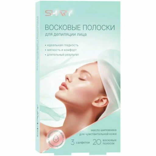 А.Т.SHARY Полоски восковые для ДЕПИЛЯЦИИ д/чувств.кожи ЛИЦА Шиповник 20шт+3салфетки