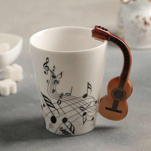 Кружка Инструменты. Гитара, 350 мл, керамика, цвет белый
