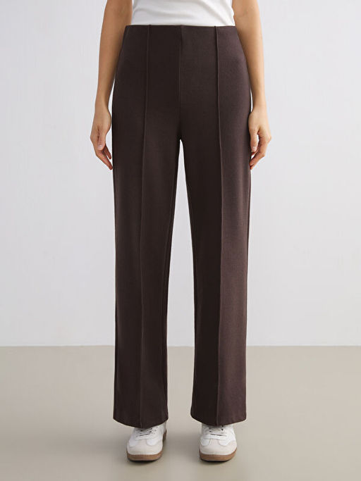 B?y?k Beden Beli Lastikli Geni? Pa?a Kad?n Pantolon