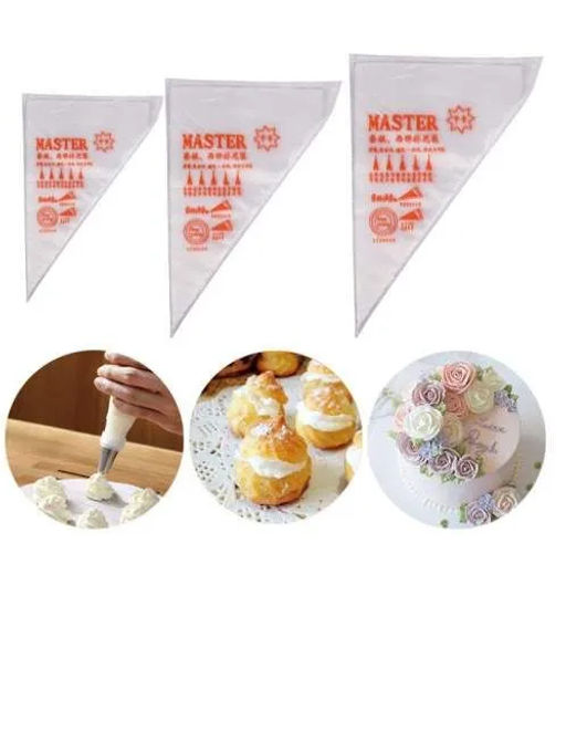 Мешки кондитерские одноразовые, корнетик уголок для крема (3374) Размер L