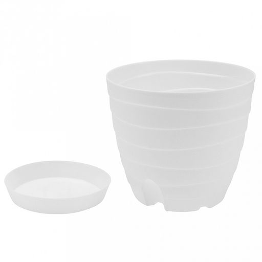 Горшок для цветов пластмассовый Бриз 2,7л, белый (Россия) - Домашняя мода фото 2