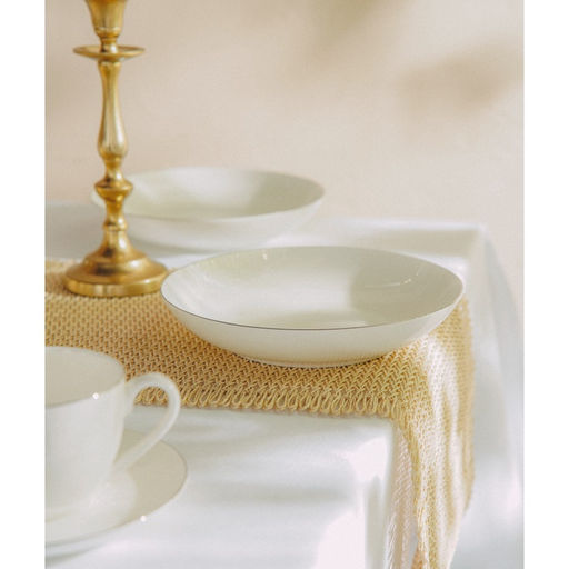 Тарелки глубокие SL Home «Каскарон», 700 мл, d=20 см, набор 2 шт., костяной фарфор, белые