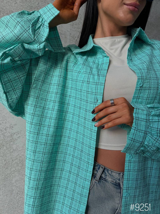 Рубашка оверсайз -легкая жатка