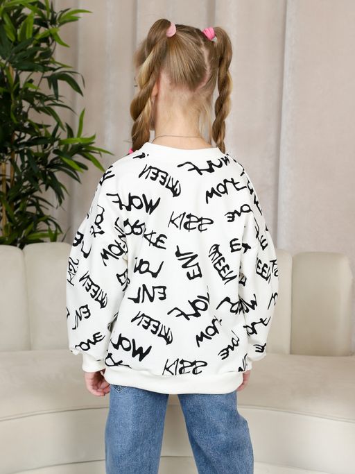 ТД023 Толстовка Оверсайз (белый) - Милаша фото 4