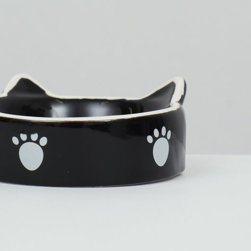 Миска керамическая Кошачье семейство 40/60 мл двойная 19 х 10,5 х 3,5 см, чёрно-белая - Пижон фото 3