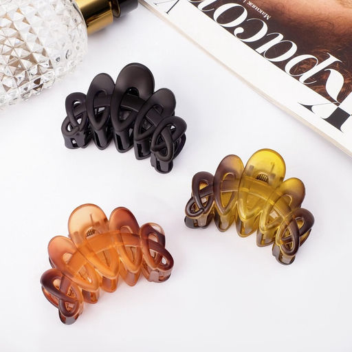 Цена за 12 шт. Крабик для волос «Джастин», петельки, 6 см, МИКС