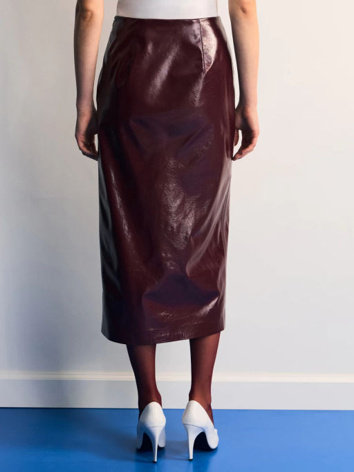 Юбка миди из искусственной кожи / Zarina