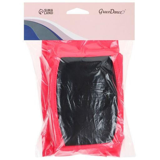 Наколенники для гимнастики и танцев Grace Dance, с уплотнителем, р. L, цвет чёрный/коралл  фото 10