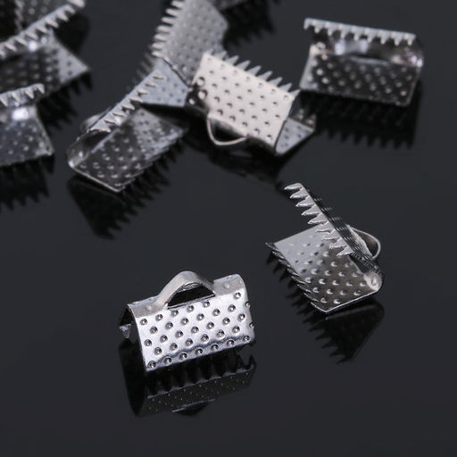 Зажим для ленты (набор 20шт) 10мм СМ-339, цвет серый - Queen fair фото 2