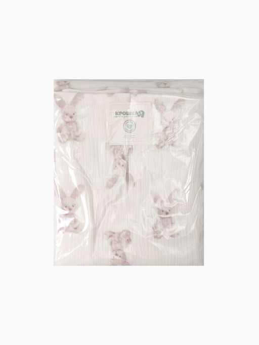 Покрывало Крошка Я «Зайка» 100×130 см, муслин, 4 слоя, хлопок 100%