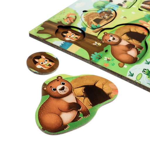 Пазл деревянный музыкальный «Кто где живёт?»