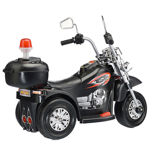 Детский электромотоцикл ROCKET «Чоппер»,1 мотор 20 ВТ, черный