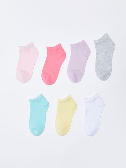 Basic K?z ?ocuk Patik ?orap 7li