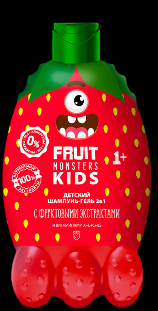 Мегамонстры "Фрутомонстры" Шампунь-гель 2в1 Лесные ягоды (400мл).6 /250977/