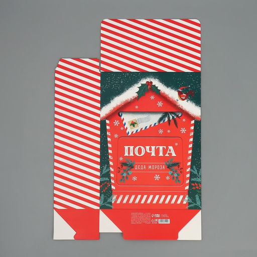 Цена за 2 шт. Коробка подарочная новогодняя складная «Новогодняя почта», 22×30×10 см