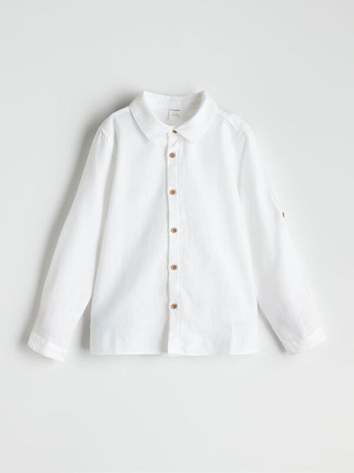 Basic Uzun Kollu Erkek ?ocuk G?mlek