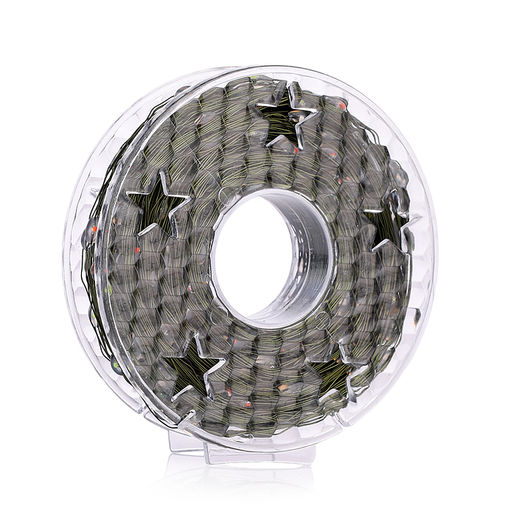 Электрогирлянда Роса 50м, 500 ламп, зеленый провод, цветные огни