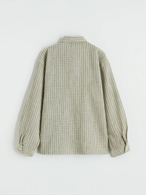 Erkek ?ocuk ?izgili Poplin G?mlek