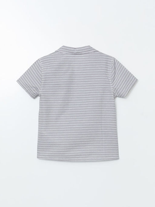 K?sa Kollu ?izgili Erkek ?ocuk G?mlek