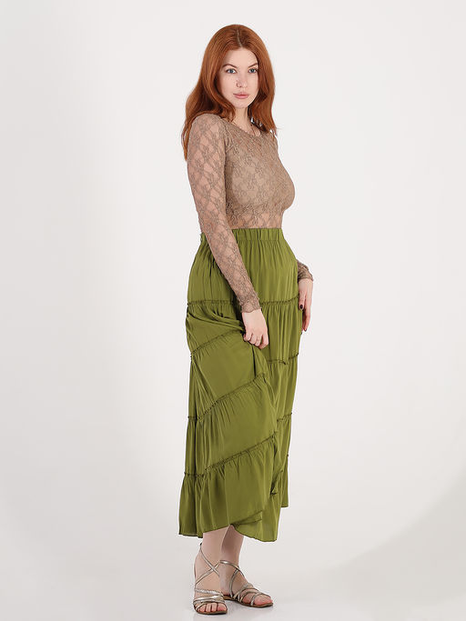 Юбка в стиле бохо больших размеров - Almond фото 2