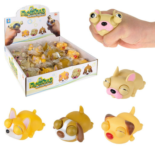 Пучеглаз-антистресс. "Собаки мини" 6,3х8x4,6 см, 4 вида в асс. арт.Т23225 /12