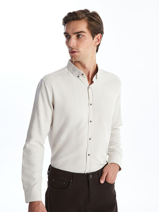 Slim Fit Uzun Kollu Arm?rl? Erkek G?mlek