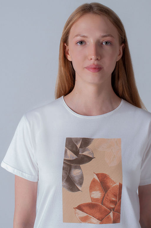 Арт. 3192 Футболка женская 44-52 (5 шт) Цвет:молочный - Калинка фото 11