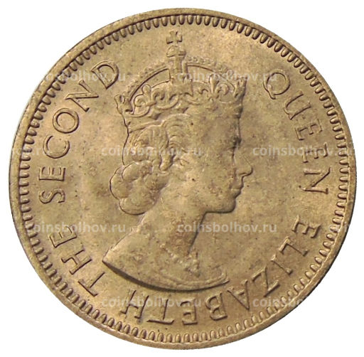 Монета 1/2 цента 1955 года Британские Восточные Карибы