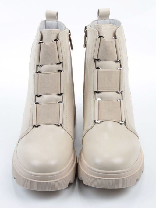 04-M2-706 BEIGE Ботинки зимние женские (натуральная кожа, натуральный мех)