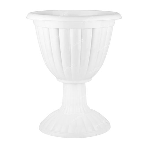 Горшок-вазон Жасмин 12л 370х370х460мм высокий белый (уп.5) - Ортон фото 2