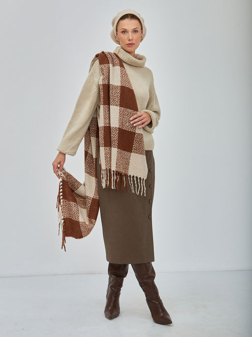 В составе шерсть! Палантин двусторонний - Tantino фото 8