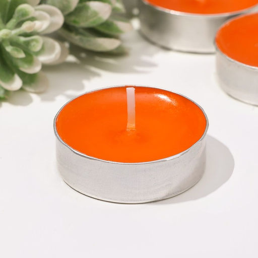 Свечи чайные ароматические, 6 штук, апельсин - Богатство Аромата фото 3