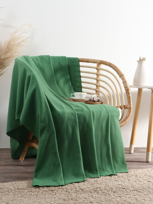 Плед флисовый «Экономь и Я», 150×180 см, 160 г/м², зелёный