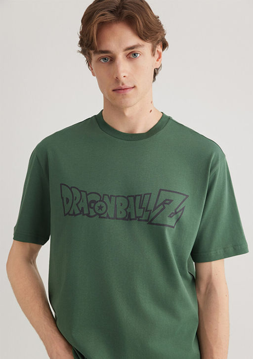 Dragon Ball Bask?l? Yesil Tisort - Mavi фото 2