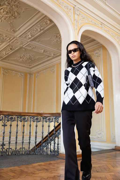 Черные брюки с разрезами - Incity фото 4