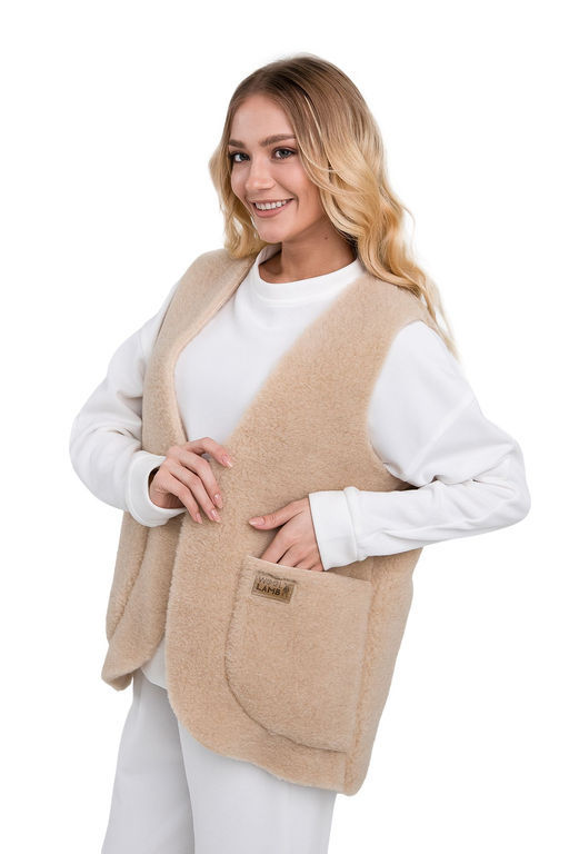 Жилет 3 в 1 (носи, как: домашний жилет / меховую подкладку / верхний слой одежды)