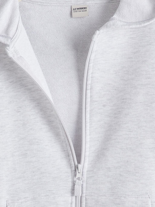 K?z ?ocuk Kap??onlu Fermuarl? Sweatshirt