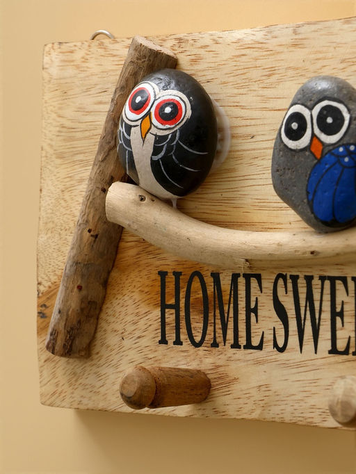 Вешалка HOME SWEET HOME, 30×6×15 см, дерево албезия