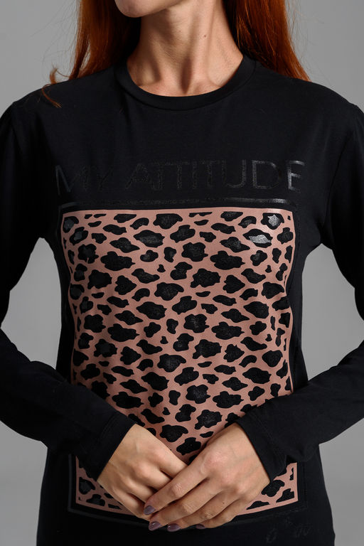 8541 Футболка с длинным рукавом женская