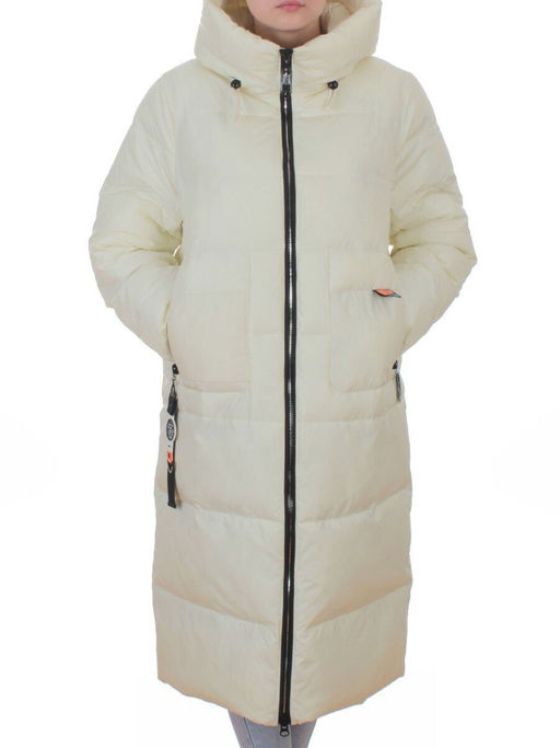 H-2209 MILK/WHITE Пальто зимнее женское (200 гр. холлофайбер)