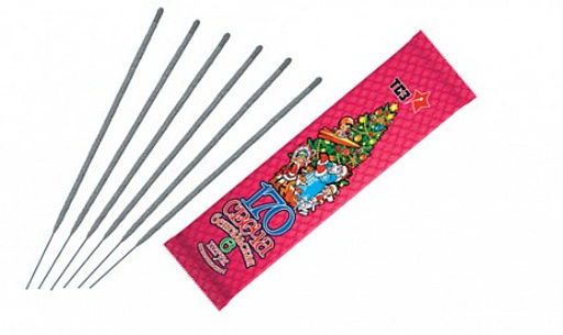 Цена за 2 шт. Свечи бенгальские в бум. пакете 6шт., длина 170мм (ТР155)